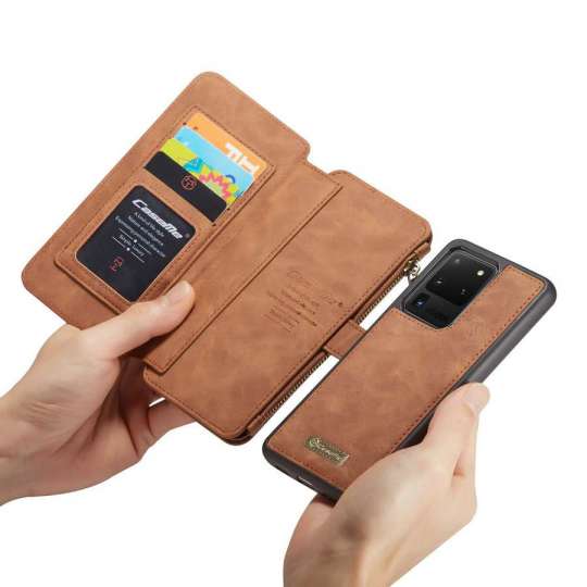 CaseMe for Samsung S20 Plus 2-in-1 Magnetic Detachable Wallet Cases Wireless Charging Support with Card Slots Folio Flip Cases